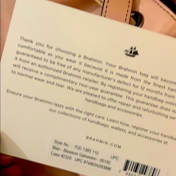 NWT “LESS THAN PERFECT” Brahmin BLAIR BLOSSOM GALVESTON DEAL - Picture 9 of 9